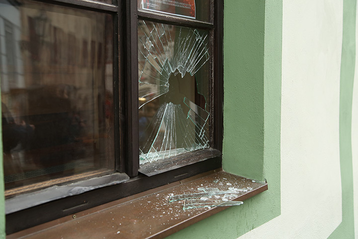A2B Glass are able to board up broken windows while they are being repaired in Swadlincote.